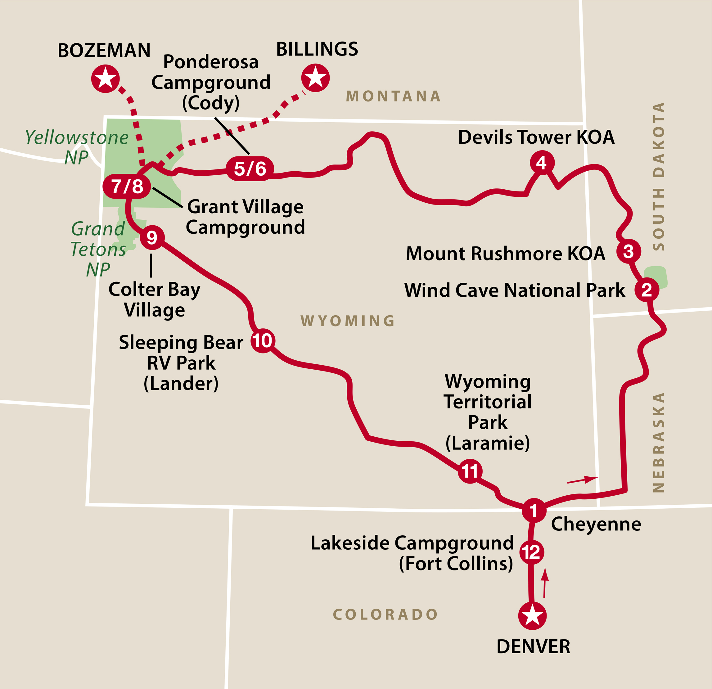 Mapa del recorrido Tierra de vaqueros