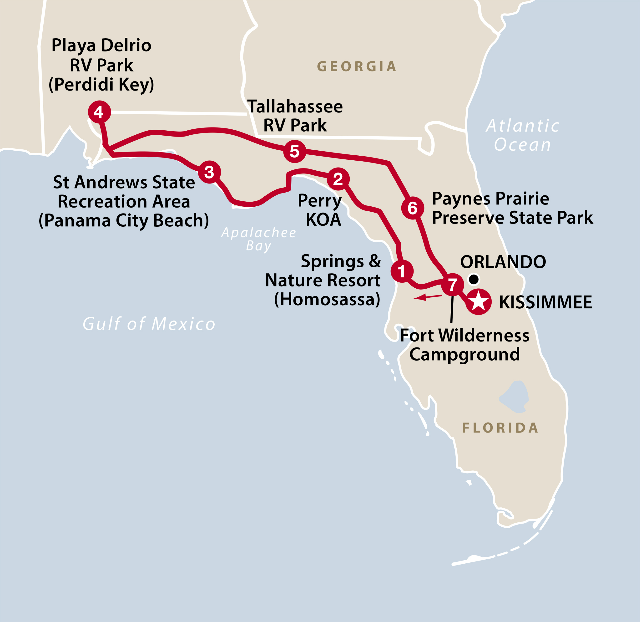 Mapa del recorrido Disney y mucho más